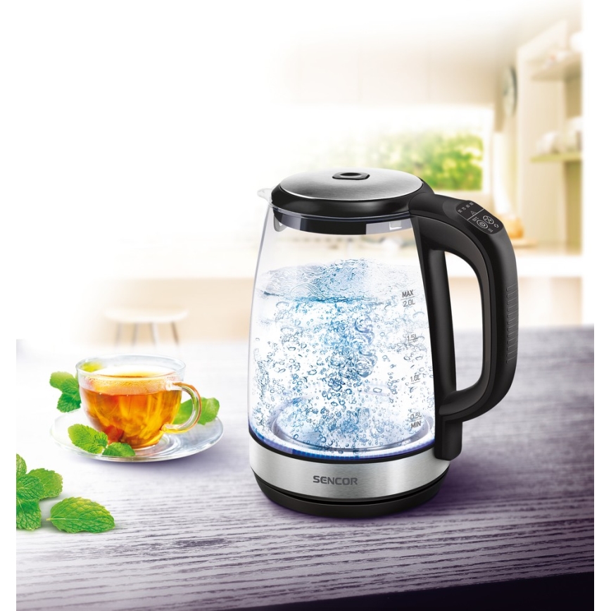 Fierbător de apă cu termoreglare 2 l 2200W/230V Sencor
