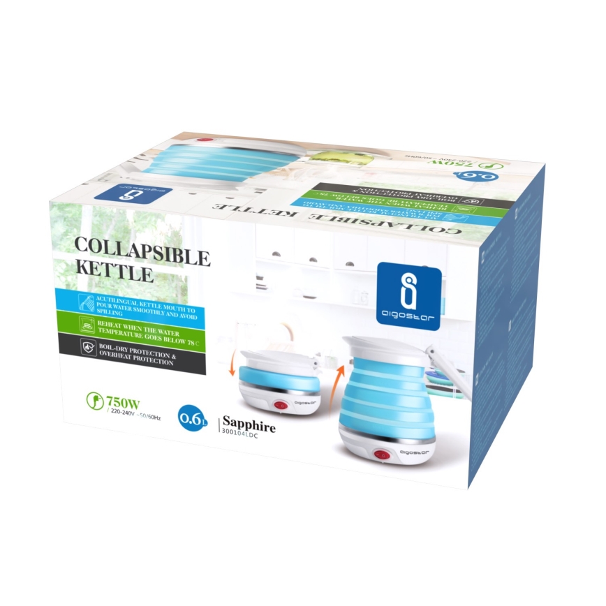 Fierbător de apă portabil Aigostar 600ml 1000W/230V