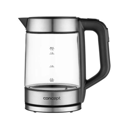 Fierbător electric Concept RK4067, cu reglare a temperaturii, 1,7 l, 2200W/230V, inox
