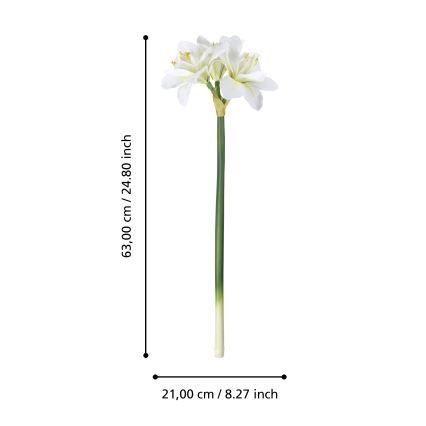Floare artificială Eglo 63 cm alb