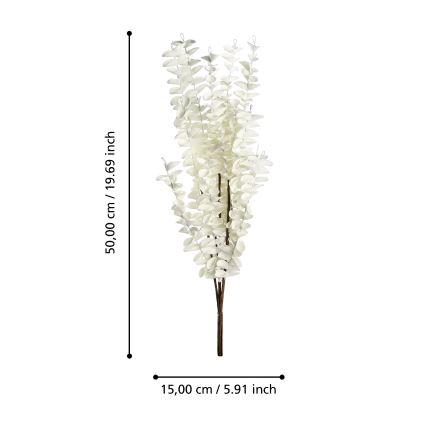 Floare artificială Eglo 50 cm alb