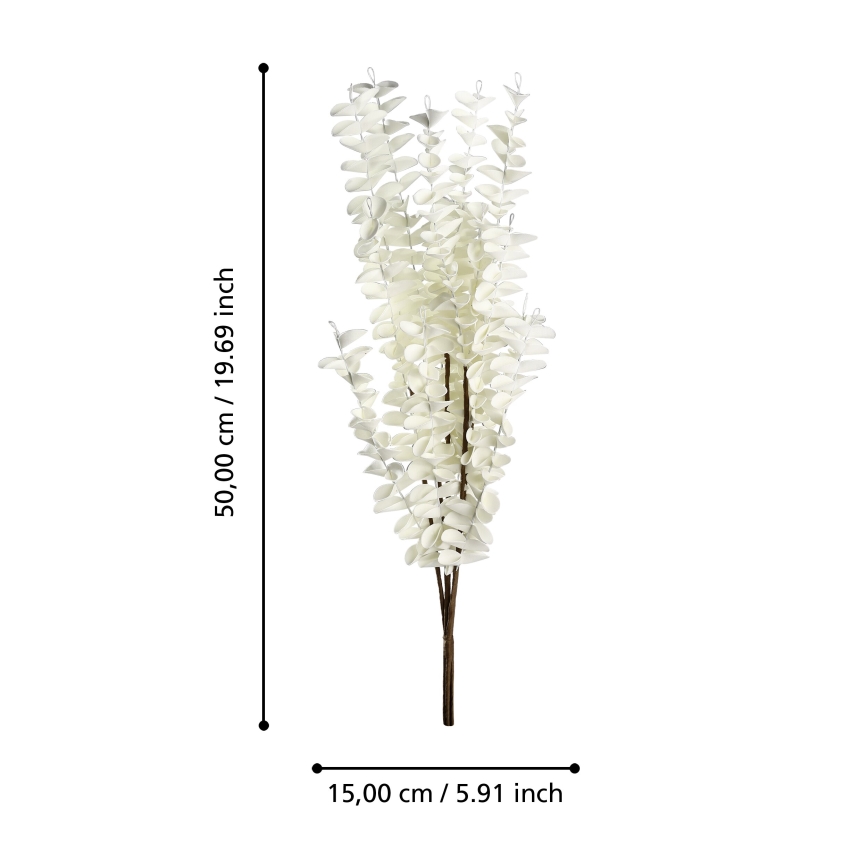 Floare artificială Eglo 50 cm alb