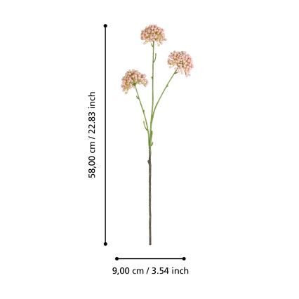 Floare artificială Eglo 58 cm roz