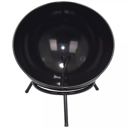 Focar portabil pentru lemne 57x30 cm, negru