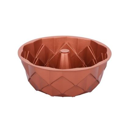 Formă KITCHISIMO pentru guguluf, 24 cm, model diamant, cupru