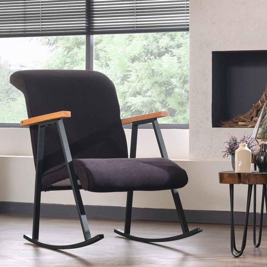 Fotoliu balansoar LUNI negru