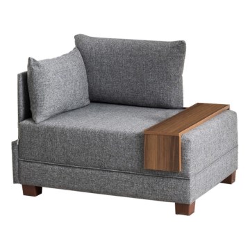 Fotoliu colțar TULA, gri, stânga