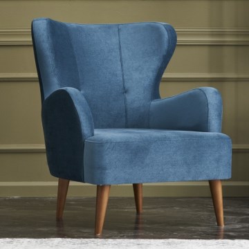 Fotoliu cu aripi NEKO, albastru