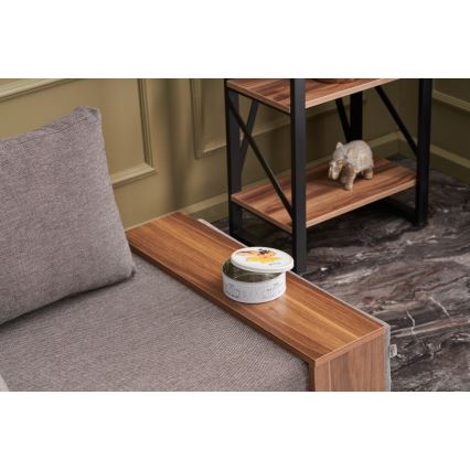 Fotoliu de colț TULA, maro, stânga