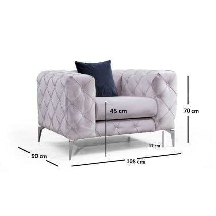 Fotoliu EUGEN, gri deschis