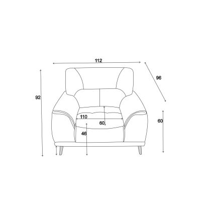 Fotoliu LIVORNO negru