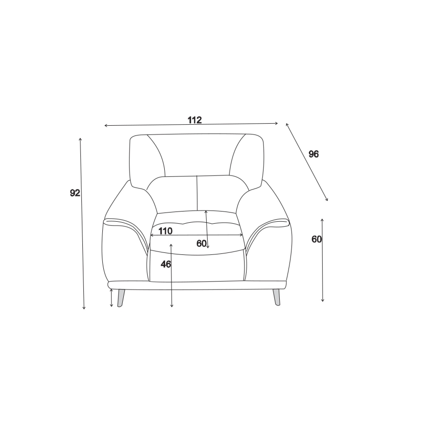 Fotoliu LIVORNO negru