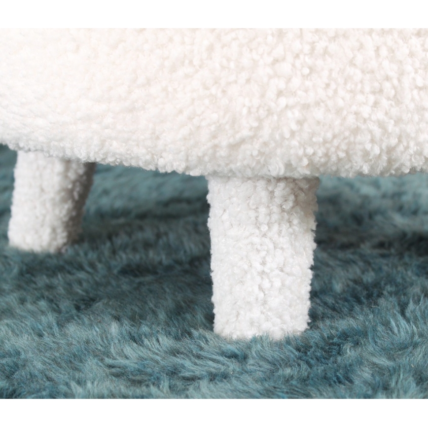 Fotoliu pentru copii PIXI, Ø 46 cm, alb