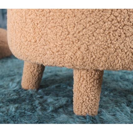 Fotoliu pentru copii PIXI, Ø 46 cm, maro