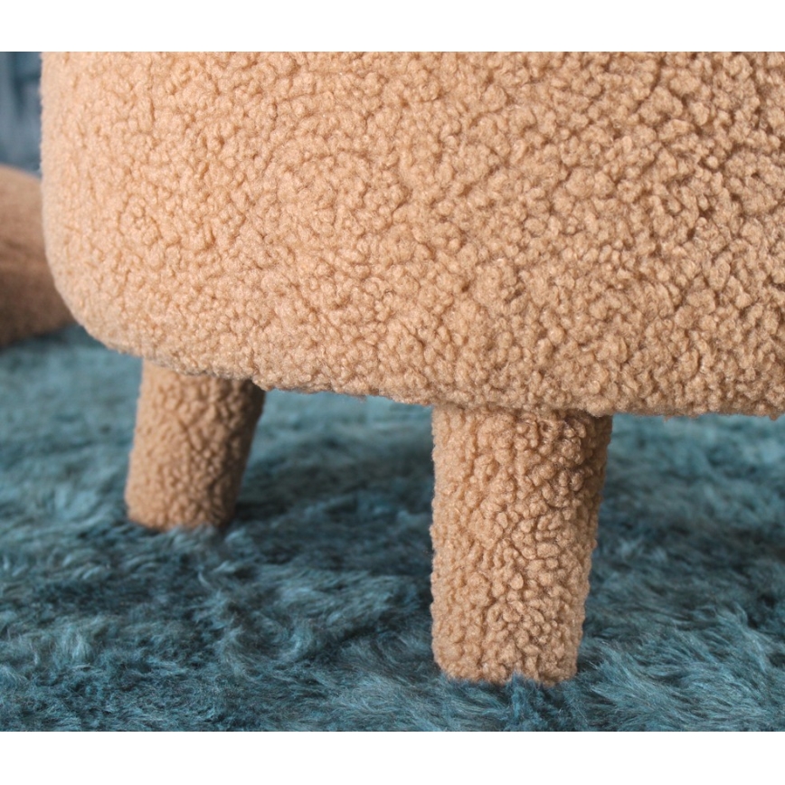 Fotoliu pentru copii PIXI, Ø 46 cm, maro