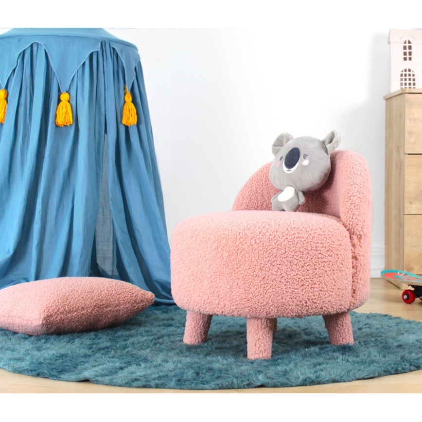 Fotoliu pentru copii PIXI, Ø 46 cm, roz