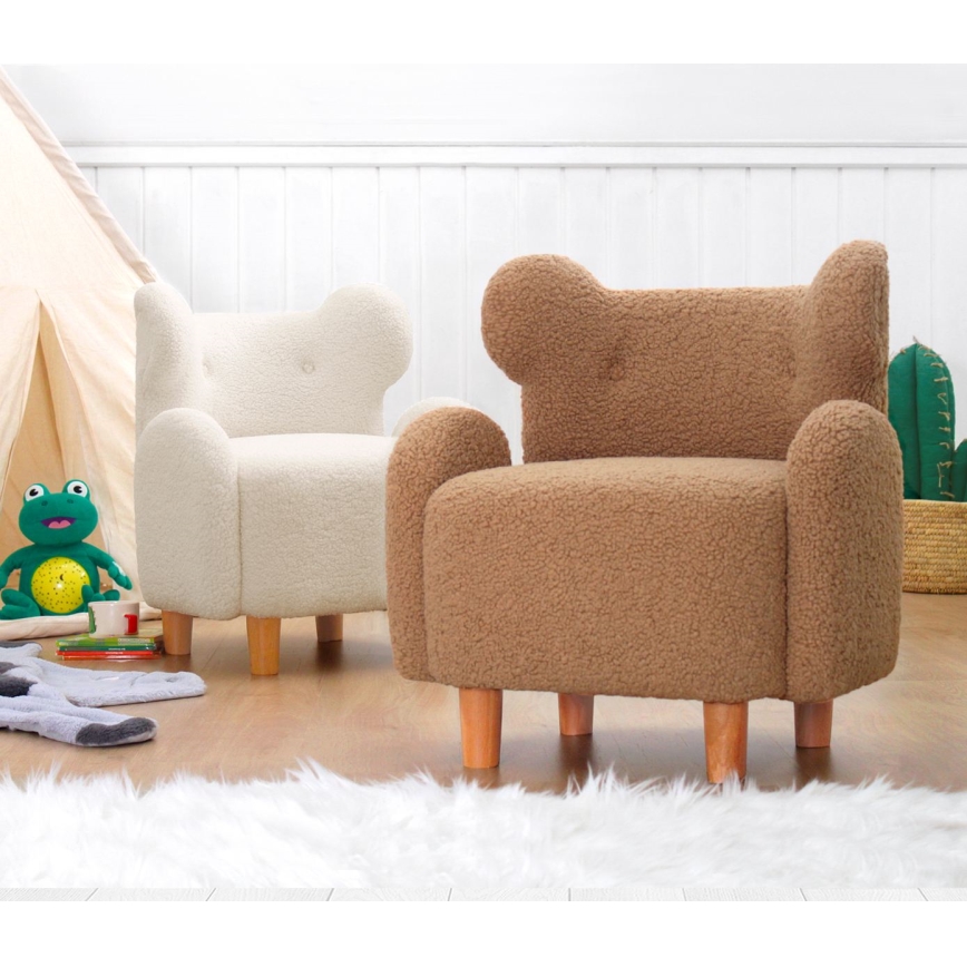 Fotoliu pentru copii TOBI, alb