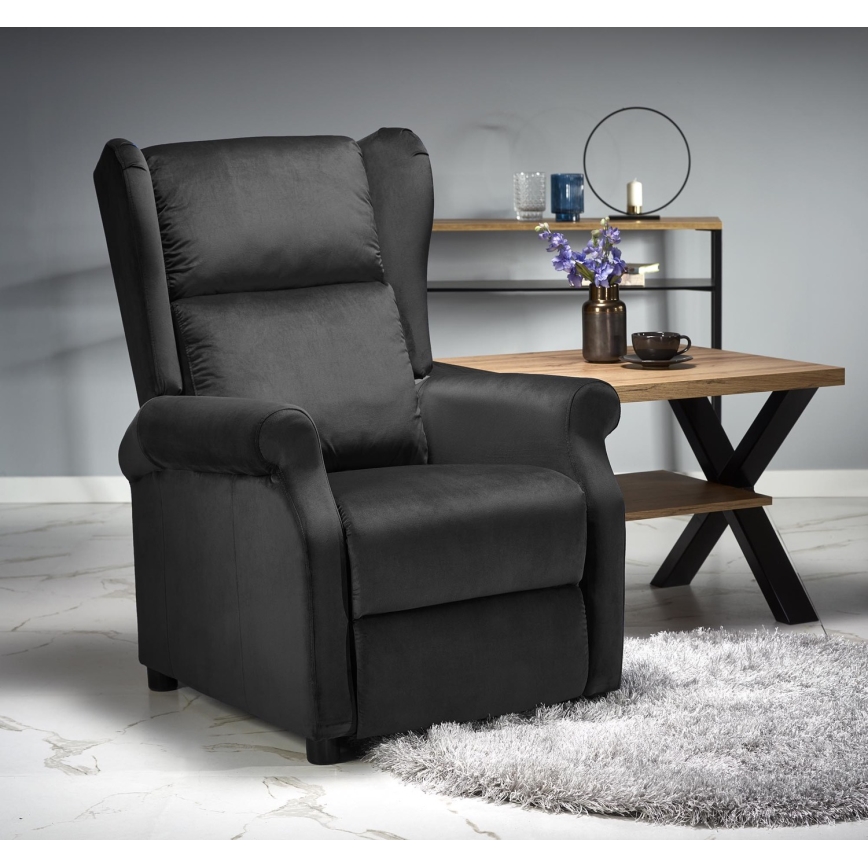 Fotoliu reclinabil RELAXA, negru