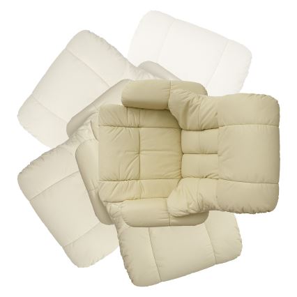 Fotoliu reglabil HABI crem/stejar natural