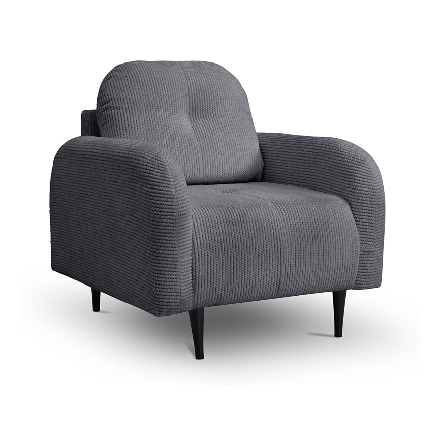 Fotoliu tapițat CLOUDY, gri