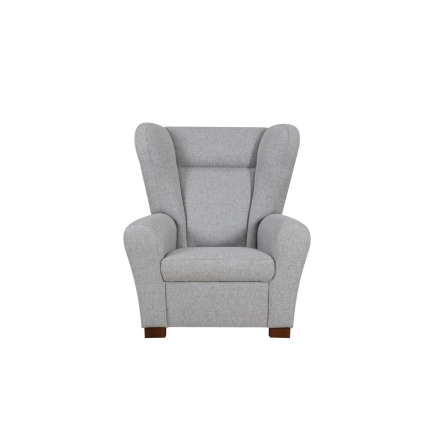 Fotoliu VIVA, gri, cu aripi