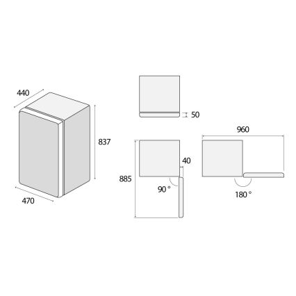 Frigider retro Concept LTR3047whN, 93 l, alb
