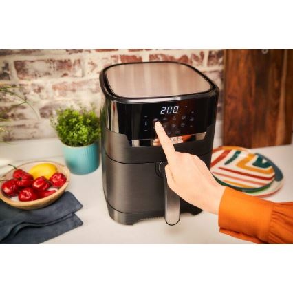 Friteuză cu aer cald 4,2 l EASY FRY&GRILL 2 în 1 1550W/230V negru Tefal