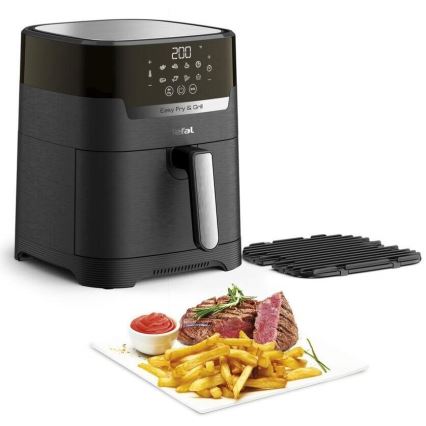 Friteuză cu aer cald 4,2 l EASY FRY&GRILL 2 în 1 1550W/230V negru Tefal