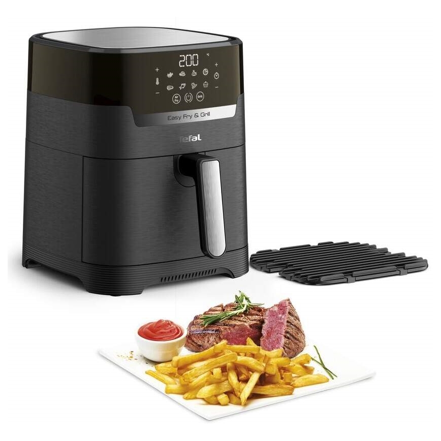 Friteuză cu aer cald 4,2 l EASY FRY&GRILL 2 în 1 1550W/230V negru Tefal