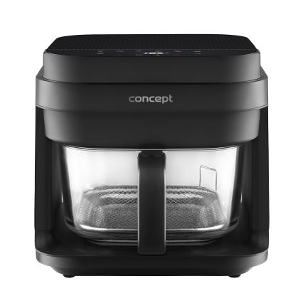 Friteuză cu aer cald Concept FR5500 GLASS & FAST 5,5 l 1200W/230V negru