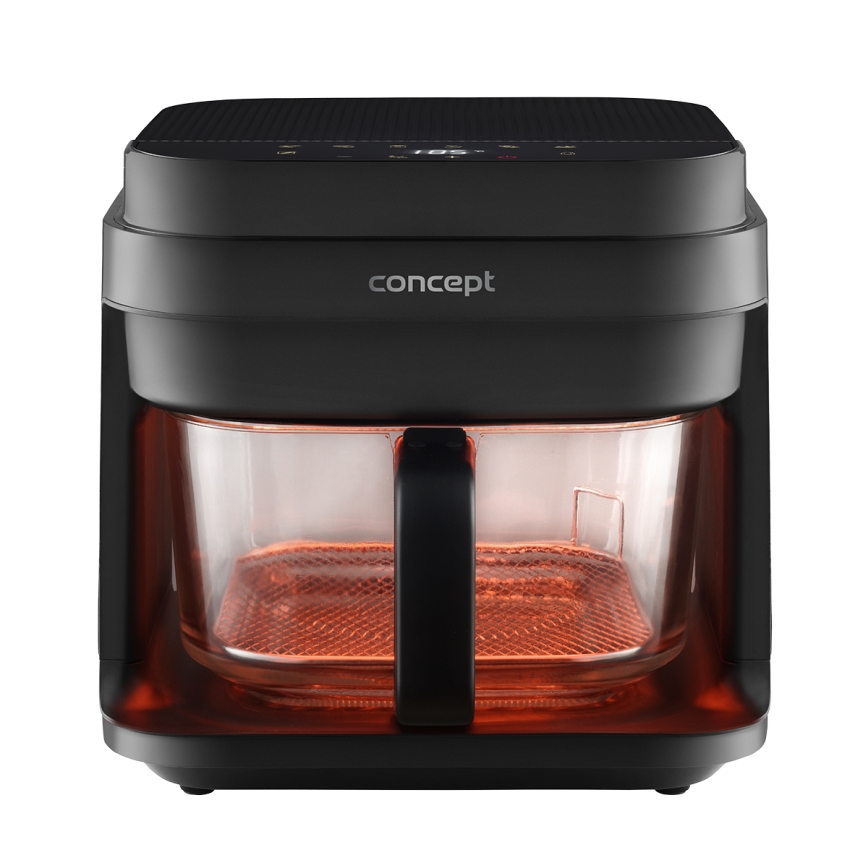 Friteuză cu aer cald Concept FR5500 GLASS & FAST 5,5 l 1200W/230V negru