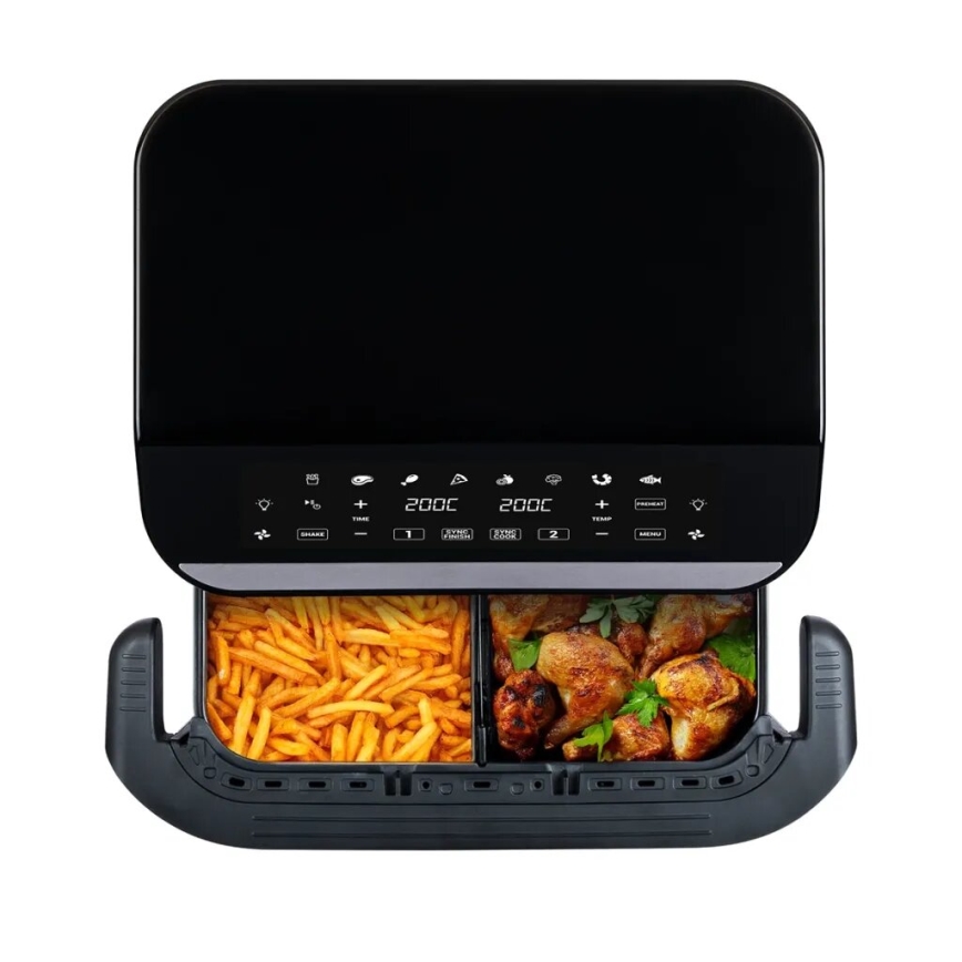 Friteuză cu aer cald dublă digitală multifuncțională TESLA Electronics AirCook 10 l 2400W/230V