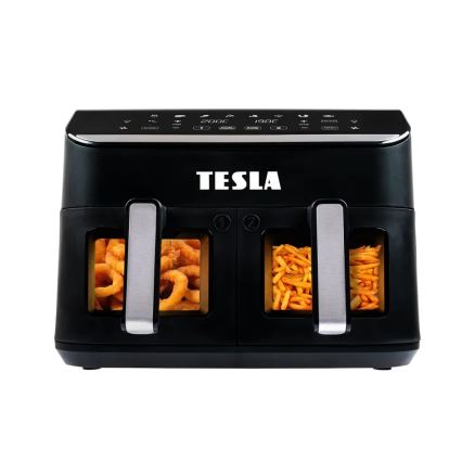 Friteuză cu aer cald dublă digitală multifuncțională TESLA Electronics AirCook 9 l 2400W/230V