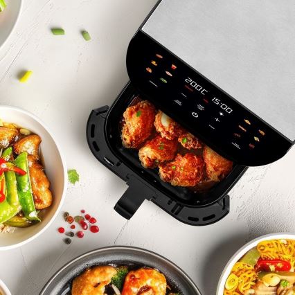 Friteuză cu aer cald digitală multifuncțională inteligentă TESLA Electronics AirCook 9 l 1700W/230V Wi-Fi
