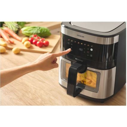 Friteuză cu aer cald Sencor 9 l 1700W/230V negru/crom mat