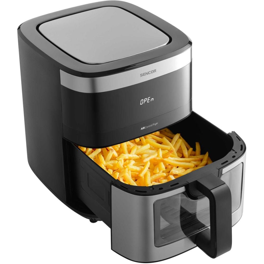 Friteuză cu aer cald Sencor 9 l 1700W/230V negru/crom mat