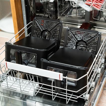 TESLA Electronics AirCook - Friteuză digitală multifuncțională cu aer cald, 11 l, 2800W/230V, neagră