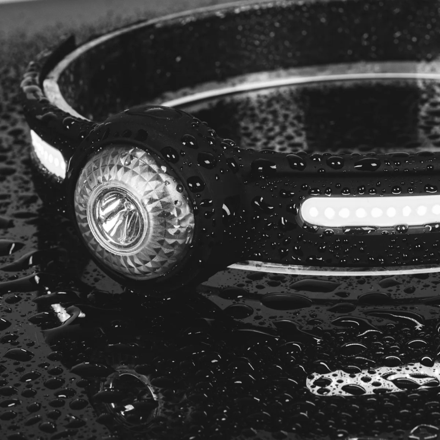 Lanternă frontală reîncărcabilă cu LED și reglare a intensității, lumină roșie, LED/5V, IPX4, 550 lm, 600 mAh