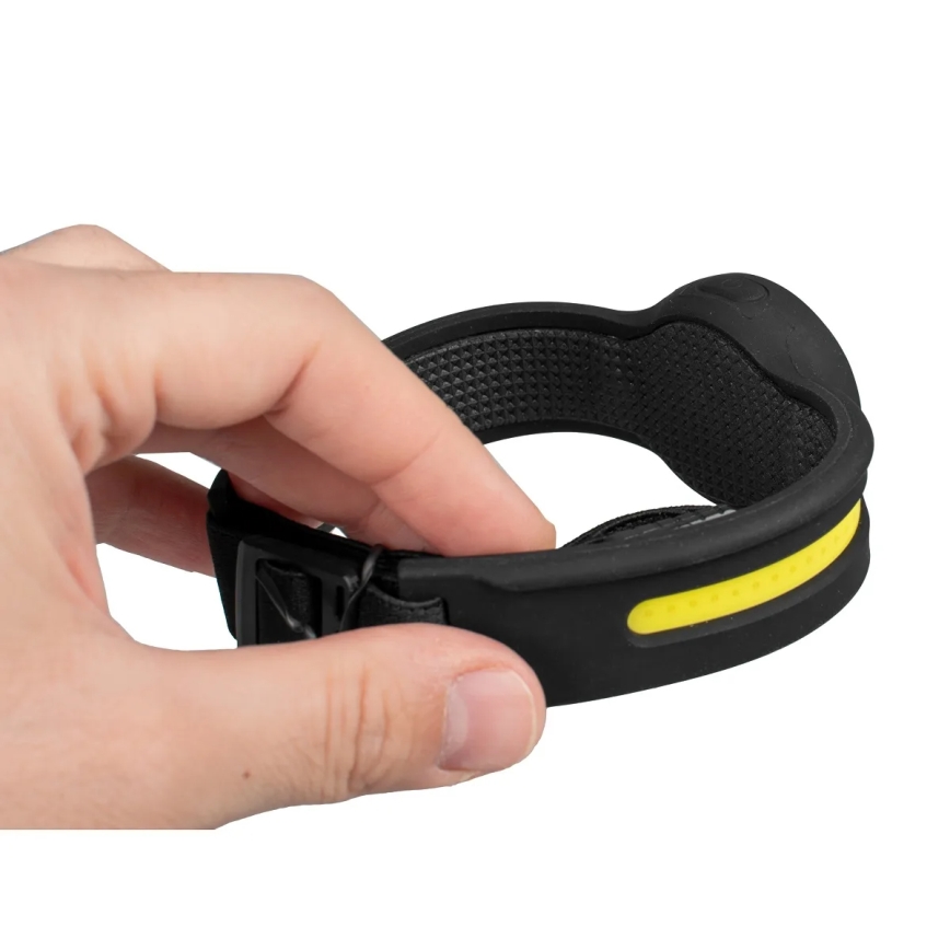 Lanternă frontală reîncărcabilă cu LED și reglare a intensității, lumină roșie, LED/5V, IPX4, 550 lm, 600 mAh