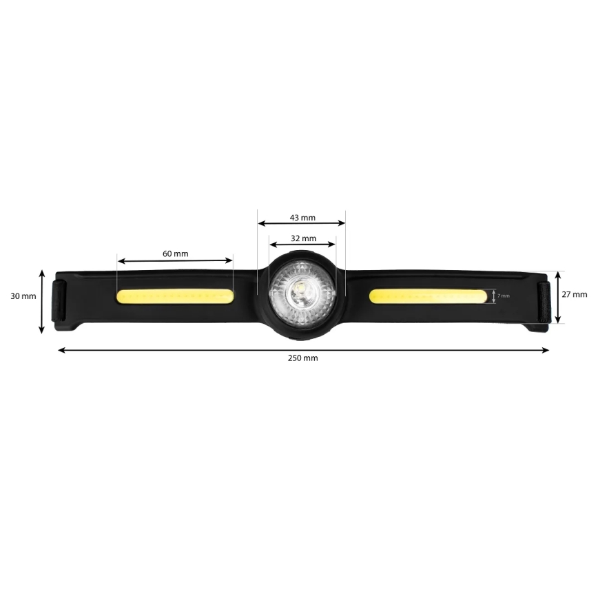 Lanternă frontală reîncărcabilă cu LED și reglare a intensității, lumină roșie, LED/5V, IPX4, 550 lm, 600 mAh