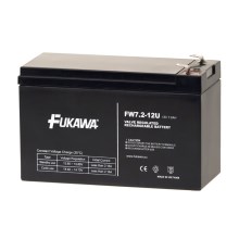 FUKAWA FW 7,2-12 F2U - Acumulator cu plumb 12V/7,2Ah/faston 6,3mm