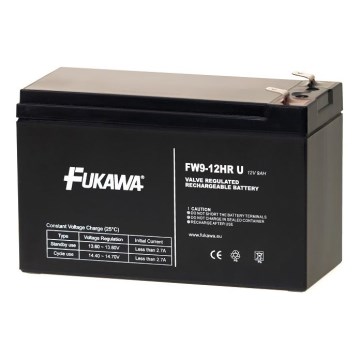 FUKAWA FW 9-12 HR - Acumulator plumb-acid 12V/9Ah, terminal Faston 6,3mm