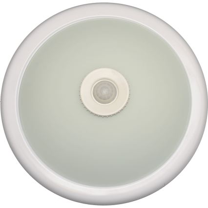 Fulgur s-22941 - Plafonieră DARINA cu senzor de mișcare și senzor crepuscular, 2xE27/40W/230V, Ø 30 cm, albă