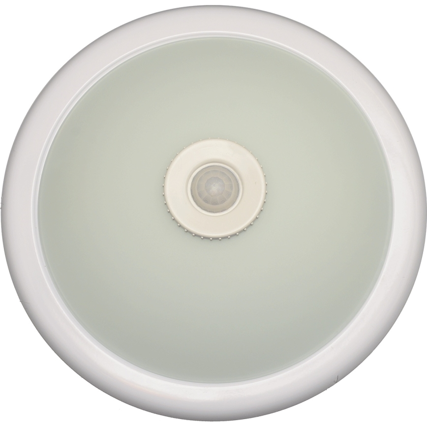 Fulgur s-22941 - Plafonieră DARINA cu senzor de mișcare și senzor crepuscular, 2xE27/40W/230V, Ø 30 cm, albă