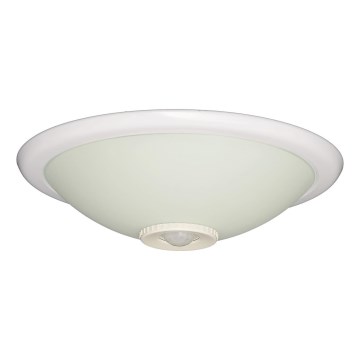 Fulgur s-22941 - Plafonieră DARINA cu senzor de mișcare și senzor crepuscular, 2xE27/40W/230V, Ø 30 cm, albă