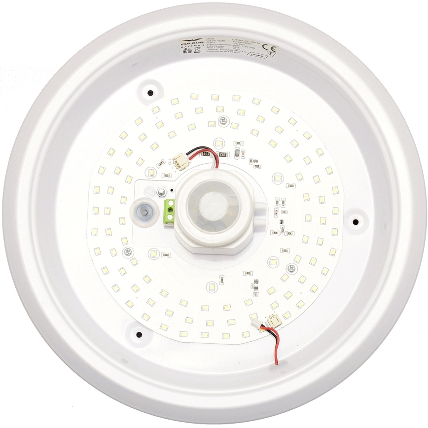 Fulgur s-39670 - Corp de iluminat de urgență LED cu senzor de mișcare și senzor crepuscular DARINA LED/16W/230V Ø 29 cm