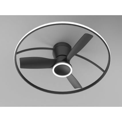Fulgur s-43047 - Ventilator de tavan LED dimabil THORA LED/50W/230V 2700-5000K negru + telecomandă
