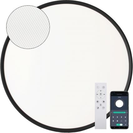 Fulgur s-43057 - Plafonieră LED dimabilă NOMY, 40W, 230V, 3000-6500K, Ø 50 cm, UGR19, IP40, Wi-Fi, neagră + telecomandă