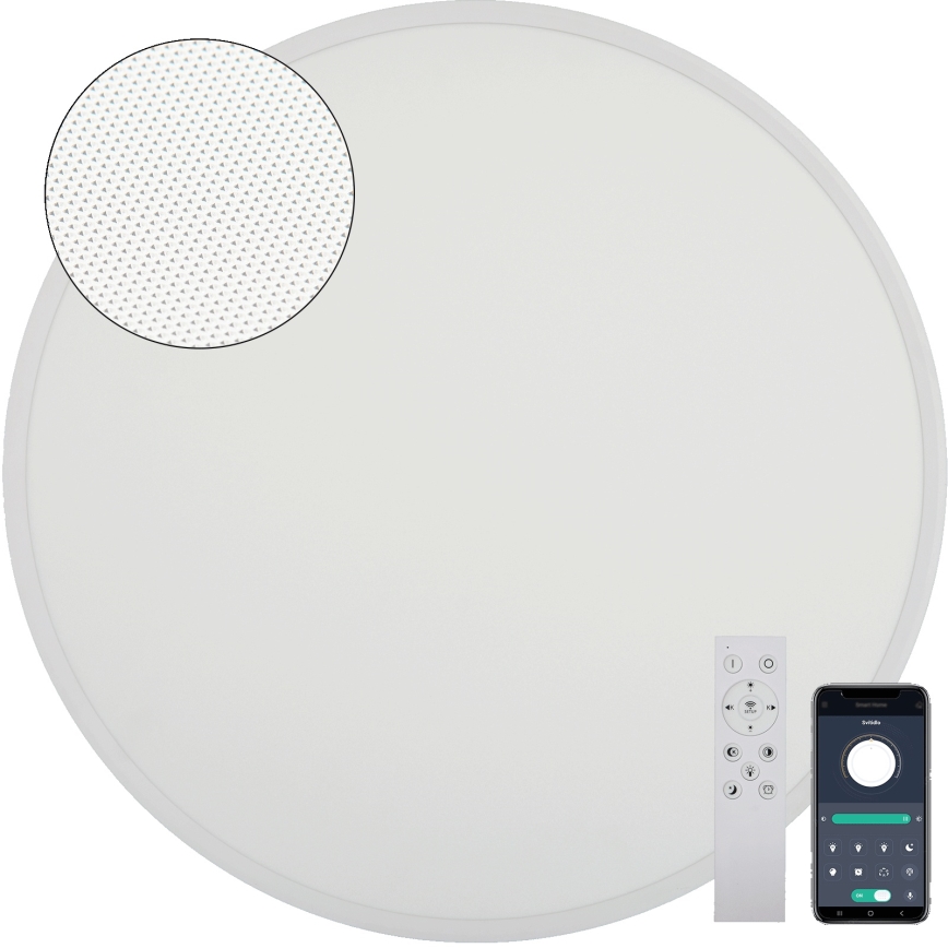 Fulgur s-43058 - Lampă de tavan dimabilă LED NOMY, 50W, 230V, 3000–6500K, Ø 60 cm, UGR19, IP40, Wi‑Fi, alb + telecomandă