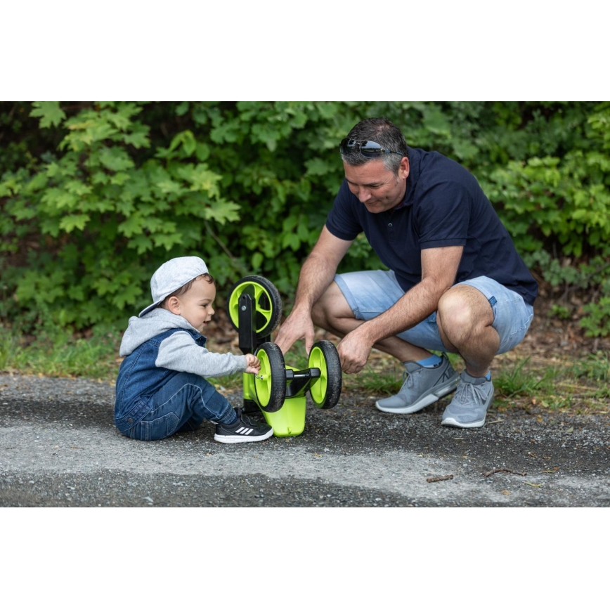 Funny Wheels - Bicicletă de echilibru 2 în 1 RIDER SUPER SPORT, verde/negru